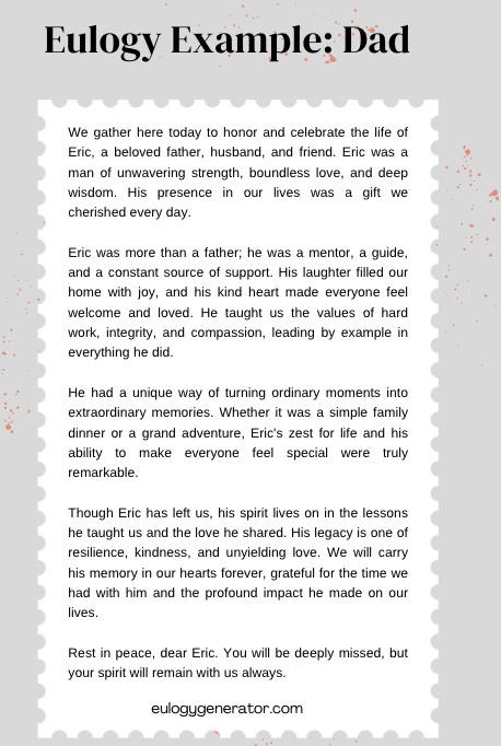 25 Heartfelt Eulogy Examples to Honor Your Dad