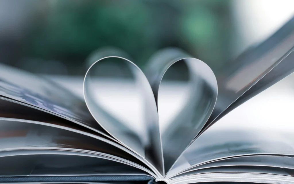 heart shaped folded book