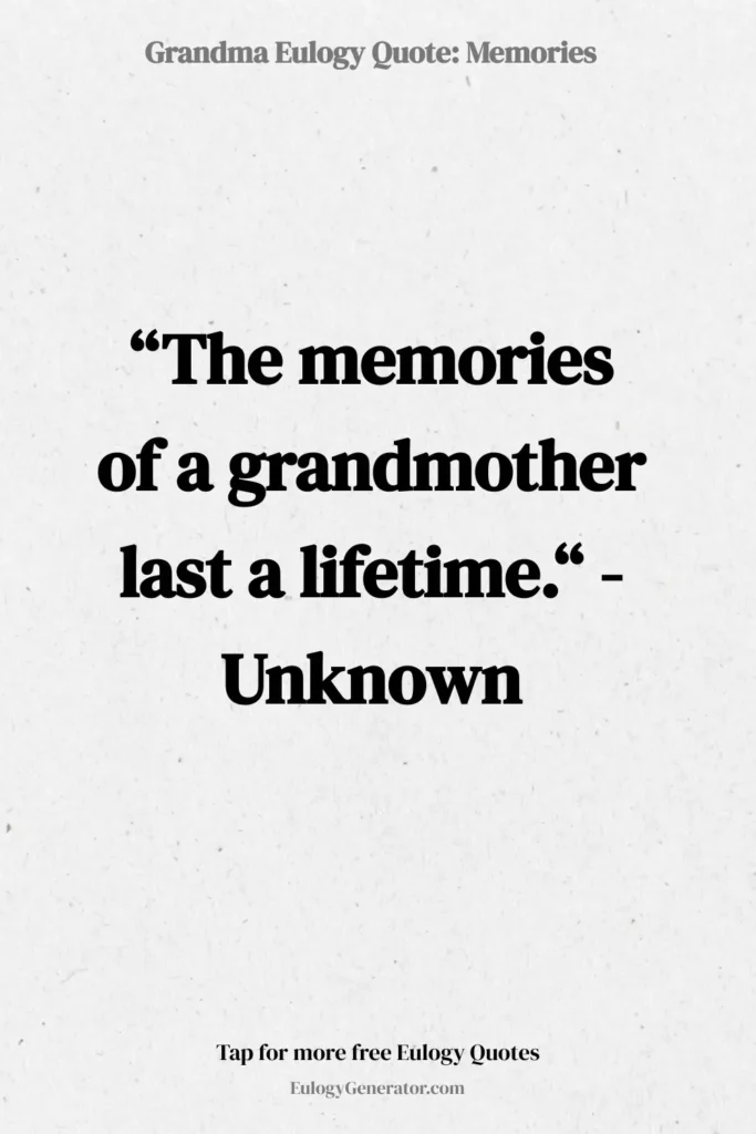 grandma eulogy quote examples