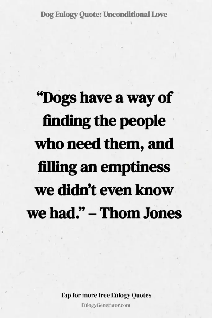 dog eulogy quote example