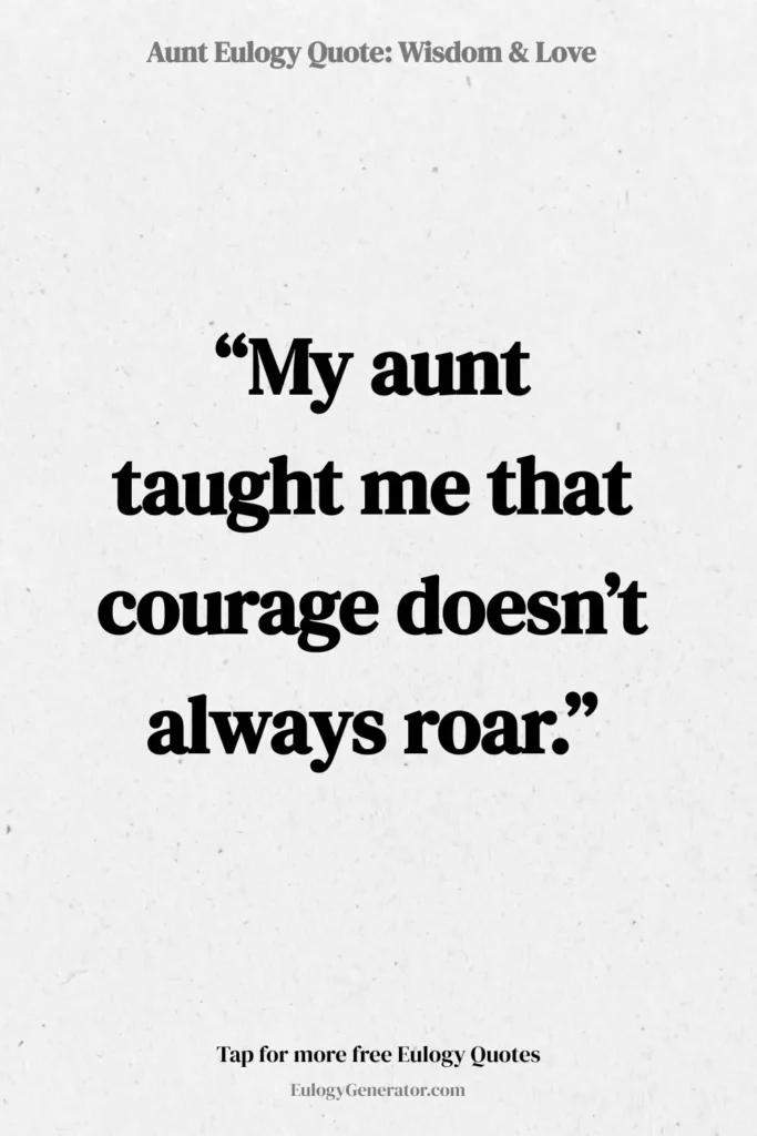 aunt eulogy quote example