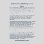 celebration of life speech examples
