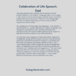 Dad Celebration of Life Speech Example: