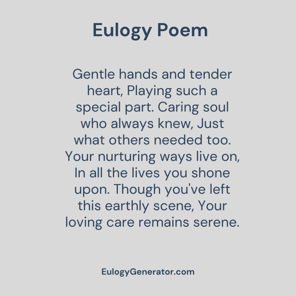 eulogy poems