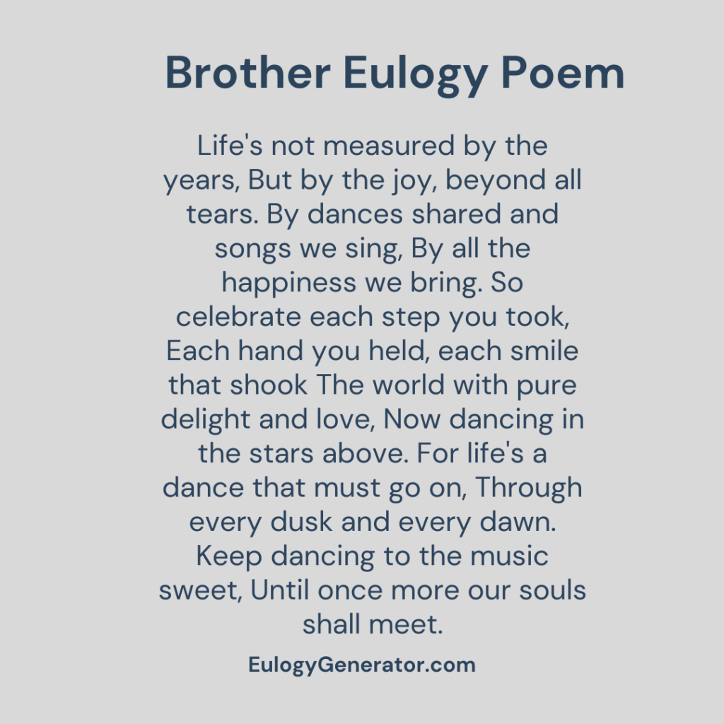 brother eulogy poem