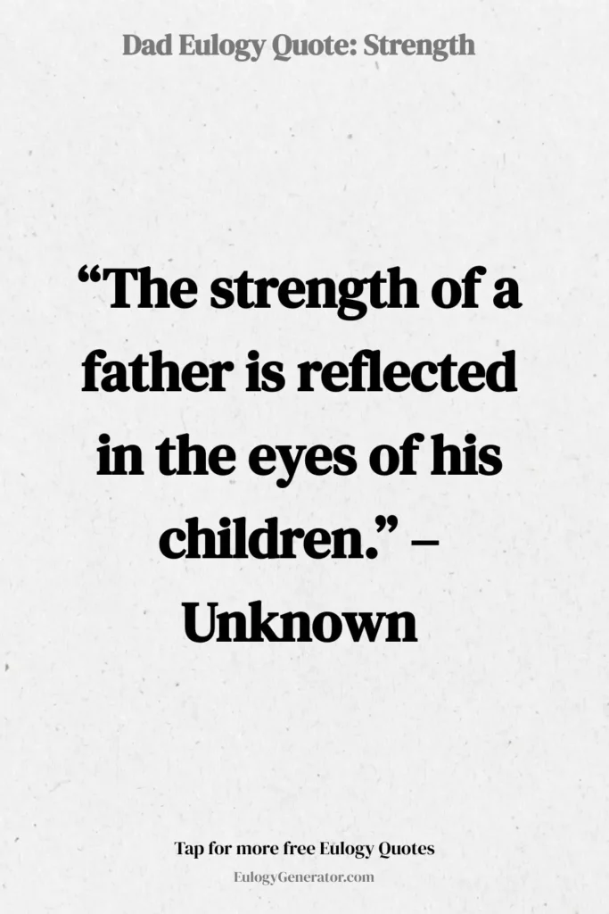 dad eulogy quote example