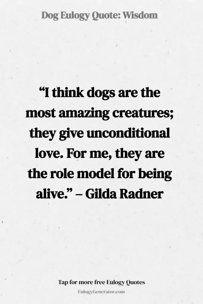 dog eulogy quote example