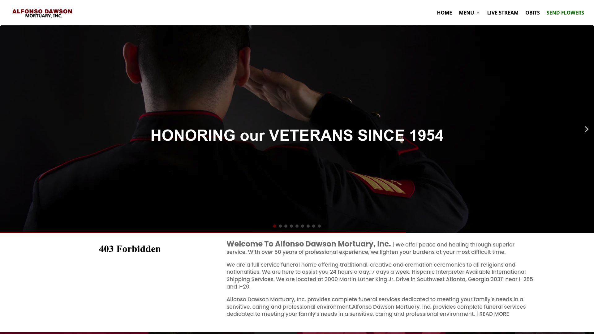 Alfonso Dawson Mortuary website