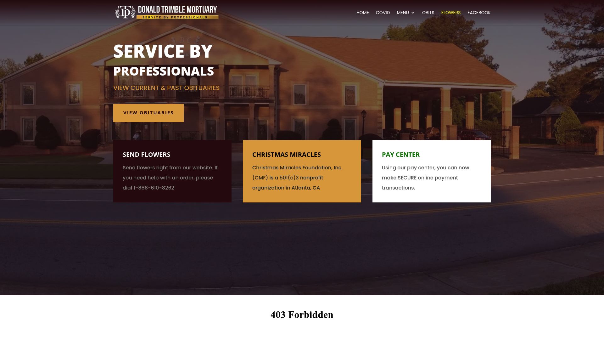 Donald Trimble Mortuary website