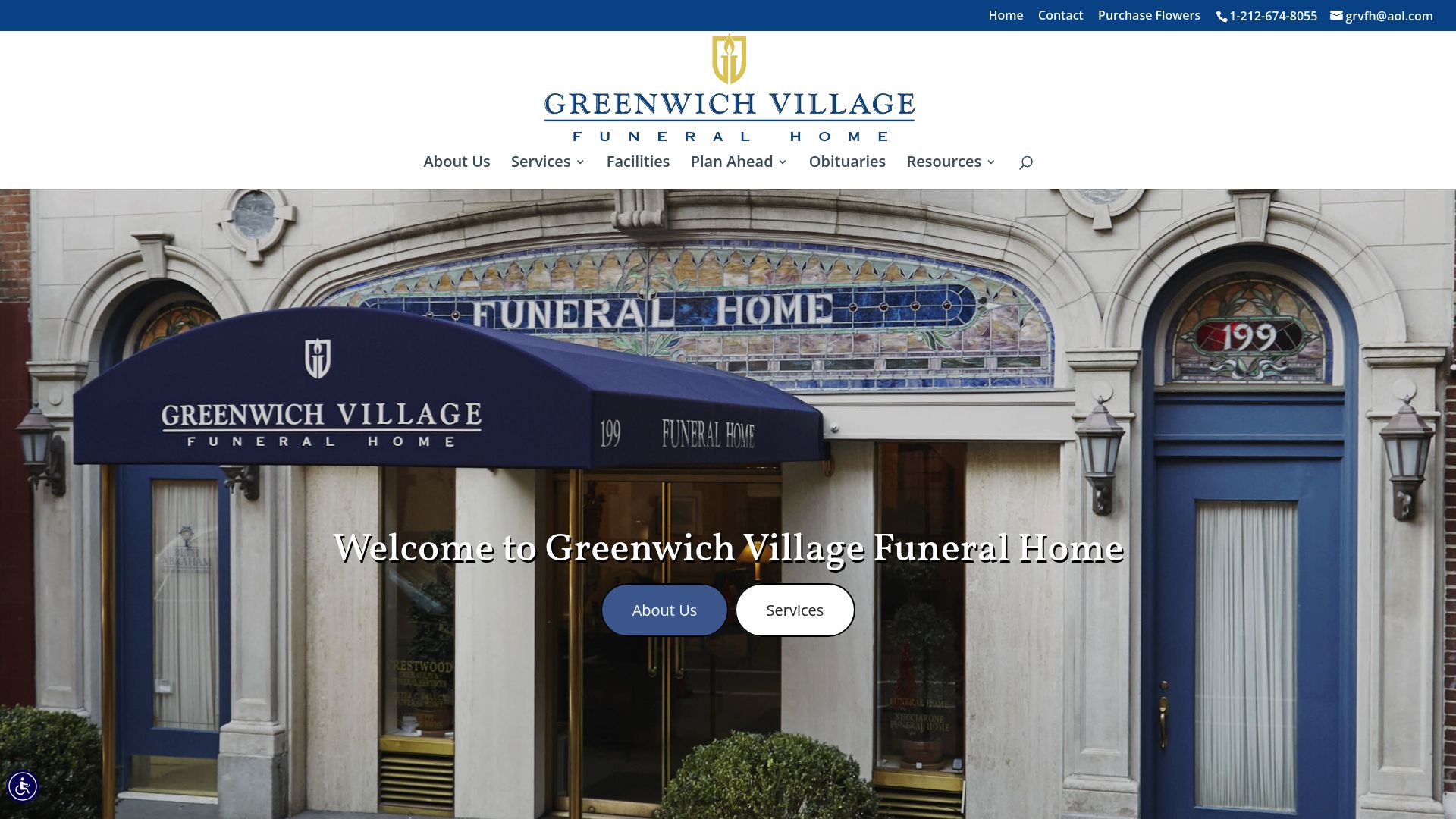 Greenwich Village Funeral Home website