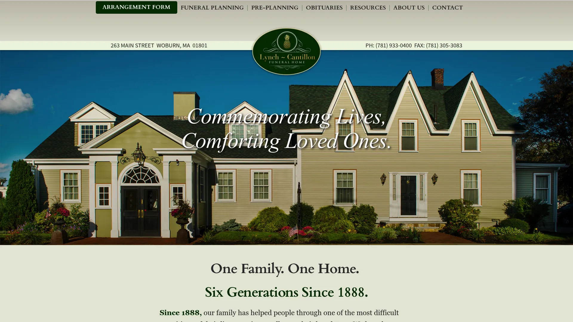 Lynch-Cantillon Funeral Home website