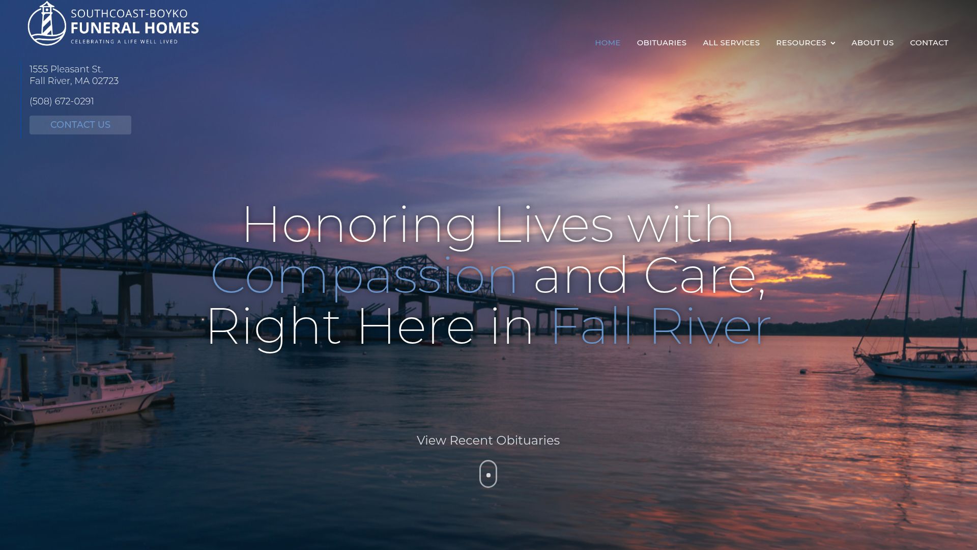 South Coast Funeral Home facility exterior