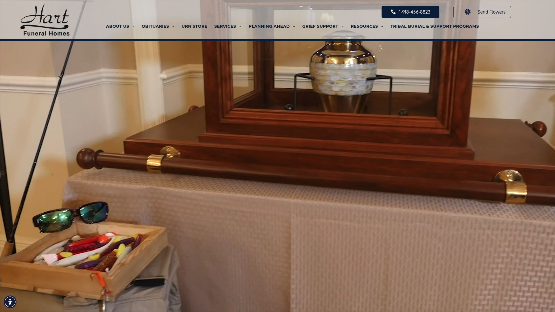 Hart Funeral Home website screenshot