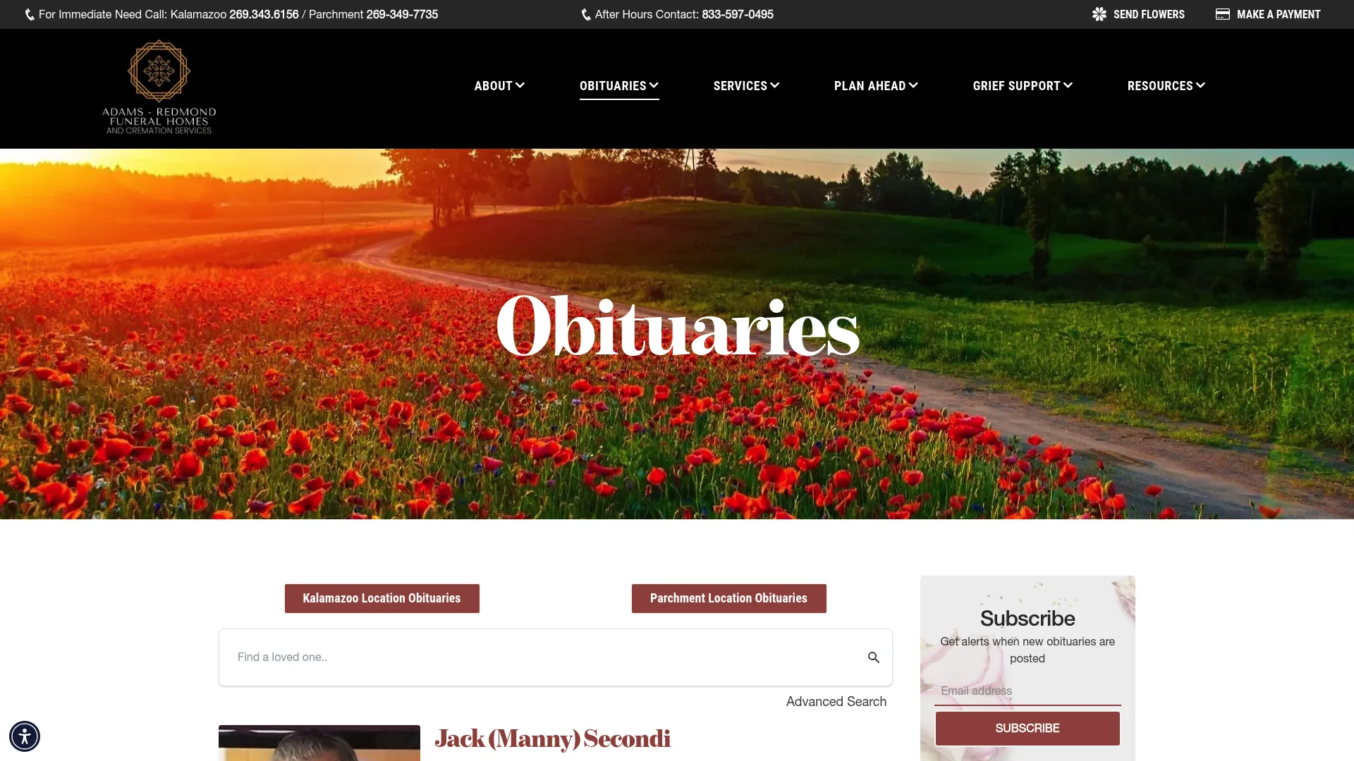 Screenshot of adamsredmond.com