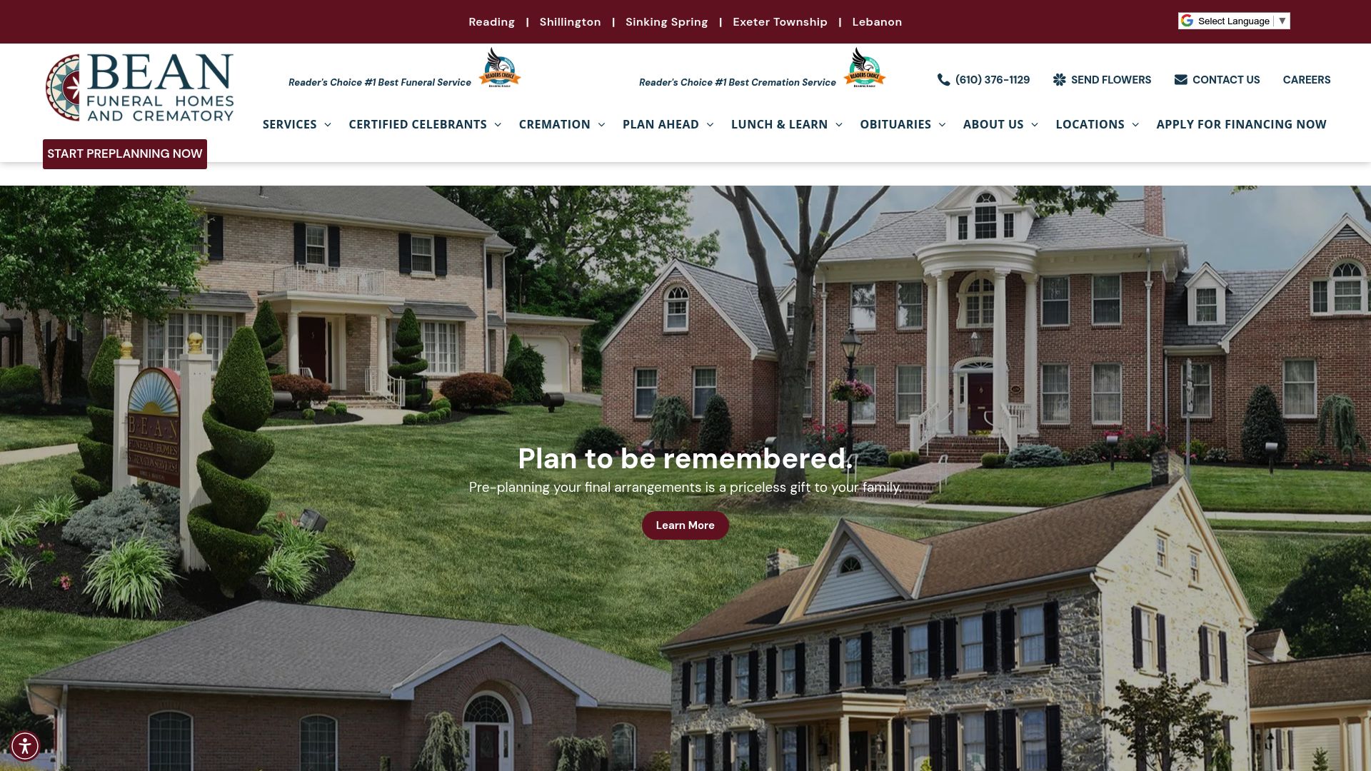 Bean Funeral Homes modern facility exterior