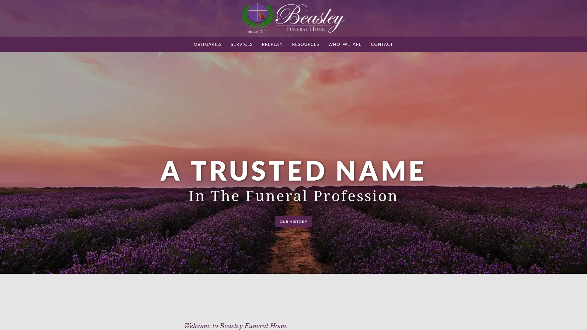 Beasley Funeral Home website
