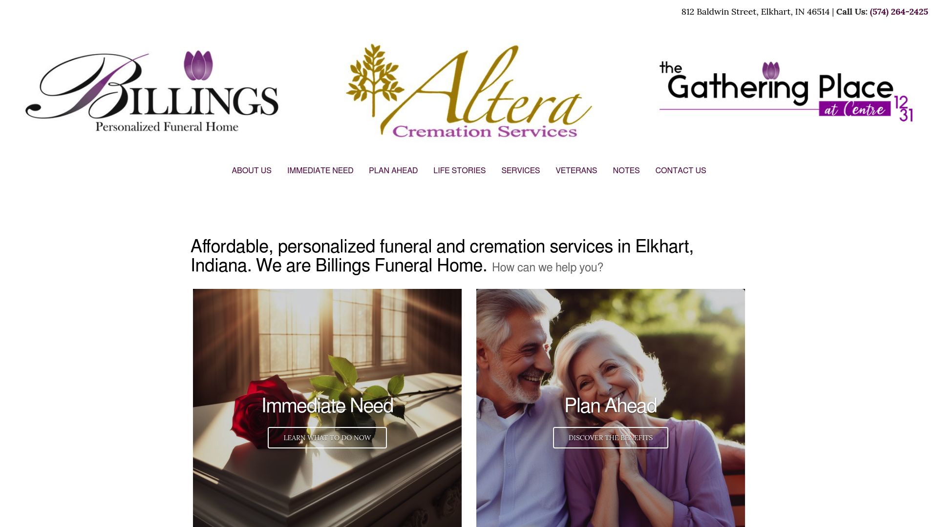Billings Funeral Home website