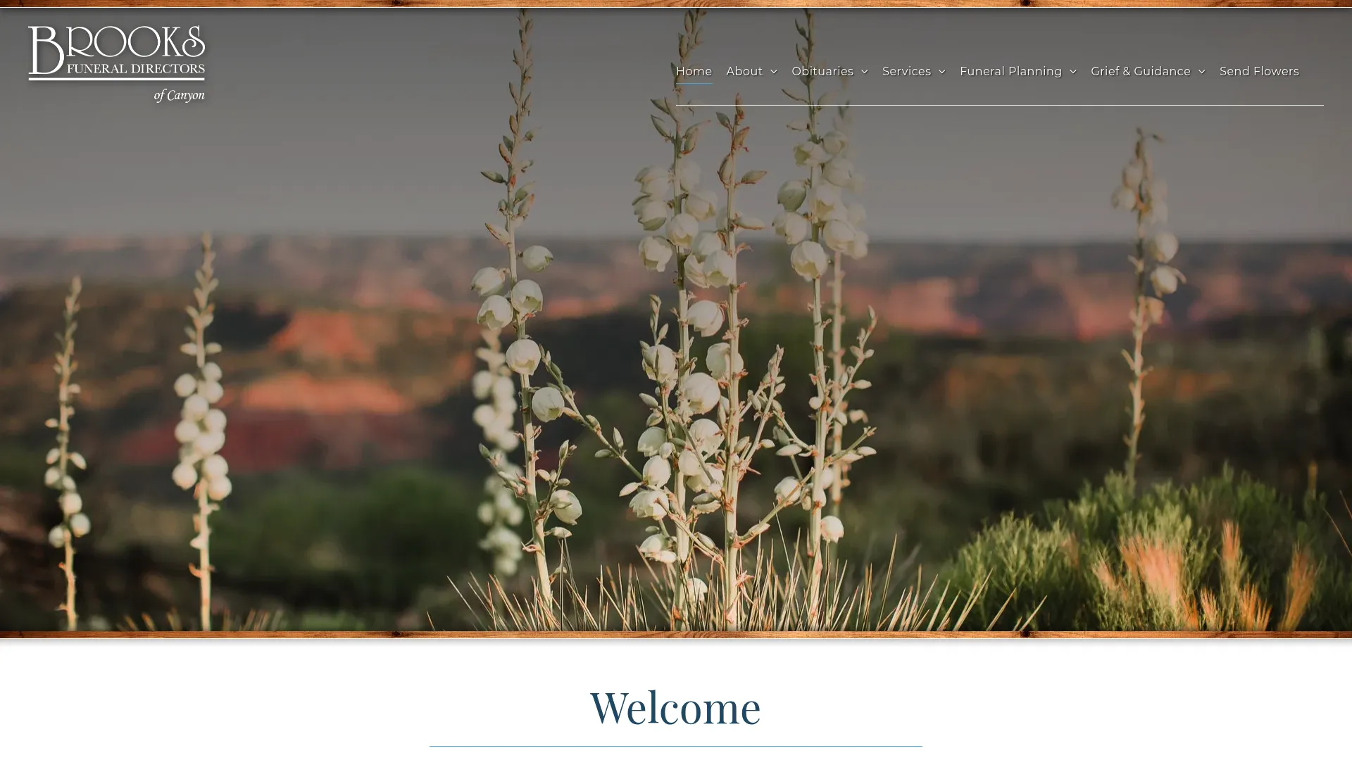 Brooks Funeral Directors Canyon Texas building