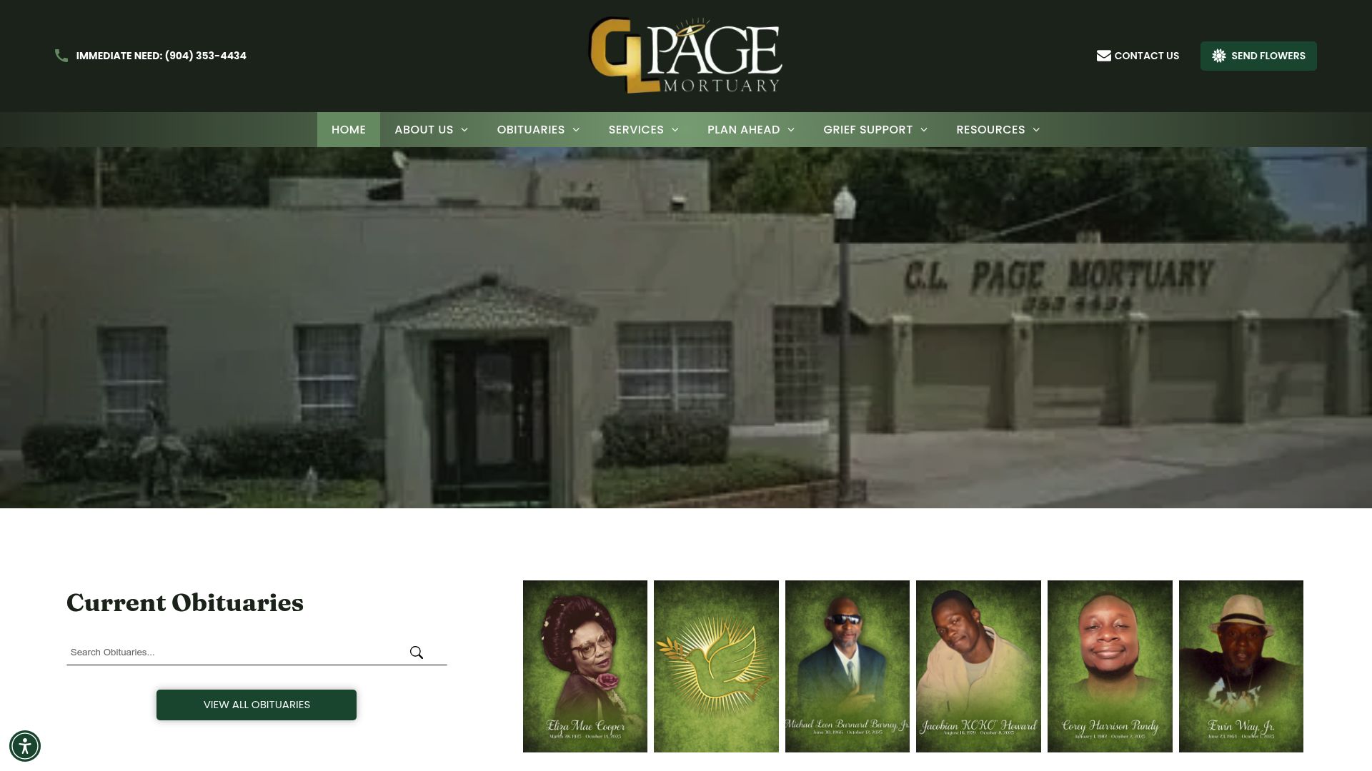 C.L. Page Mortuary website