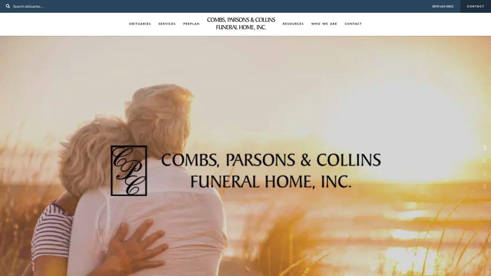 Combs, Parsons & Collins Funeral Home website