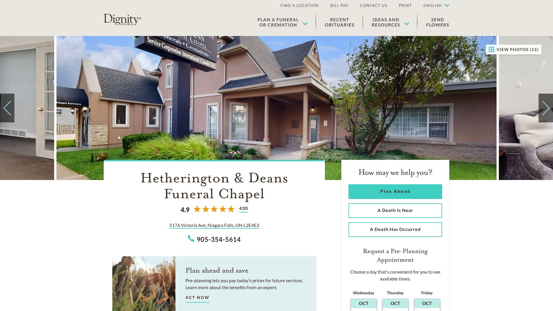 Hetherington & Deans Funeral Chapel on Dignity Memorial website