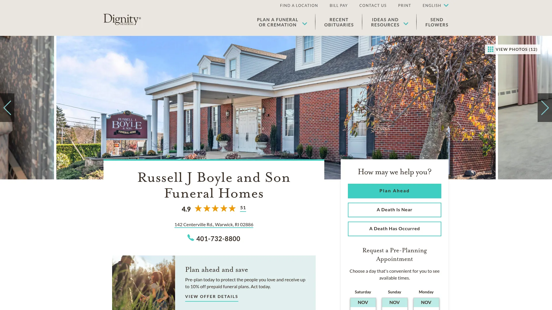 Russell J. Boyle & Son Funeral Home exterior
