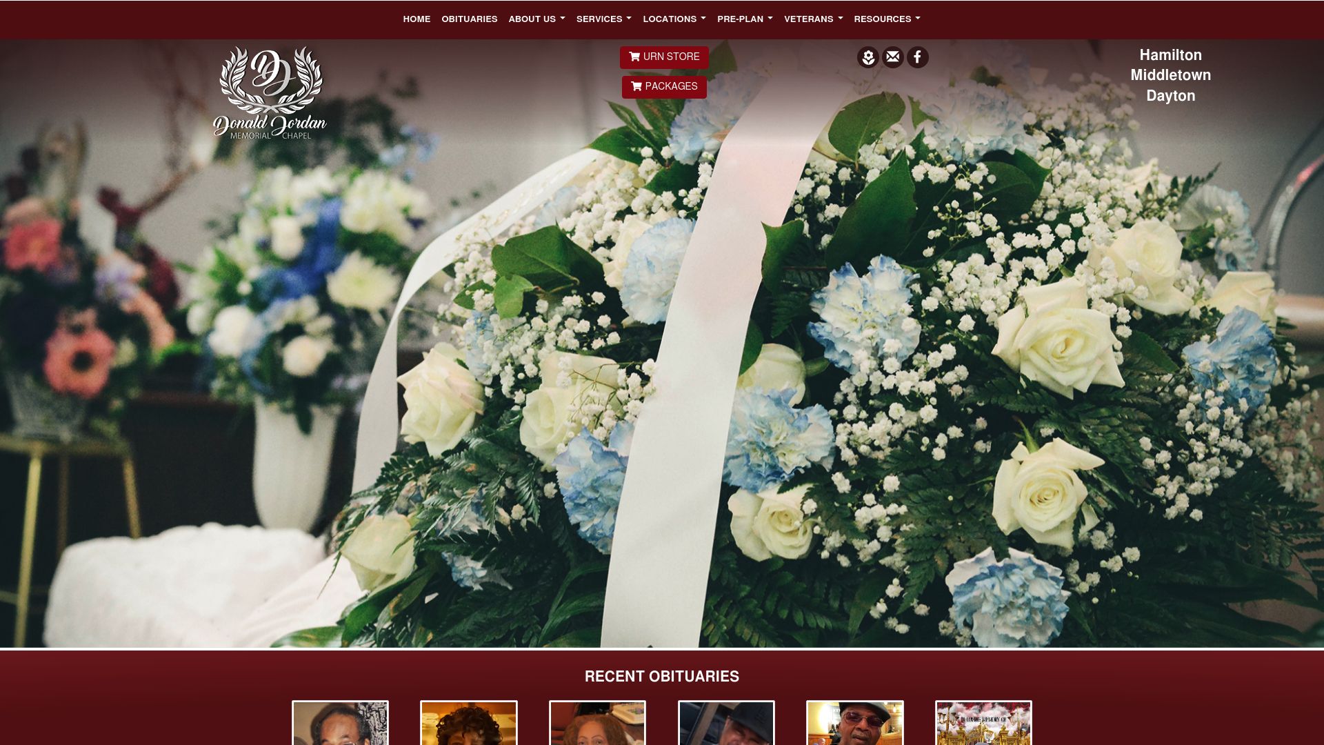 Donald Jordan Memorial Chapel website homepage