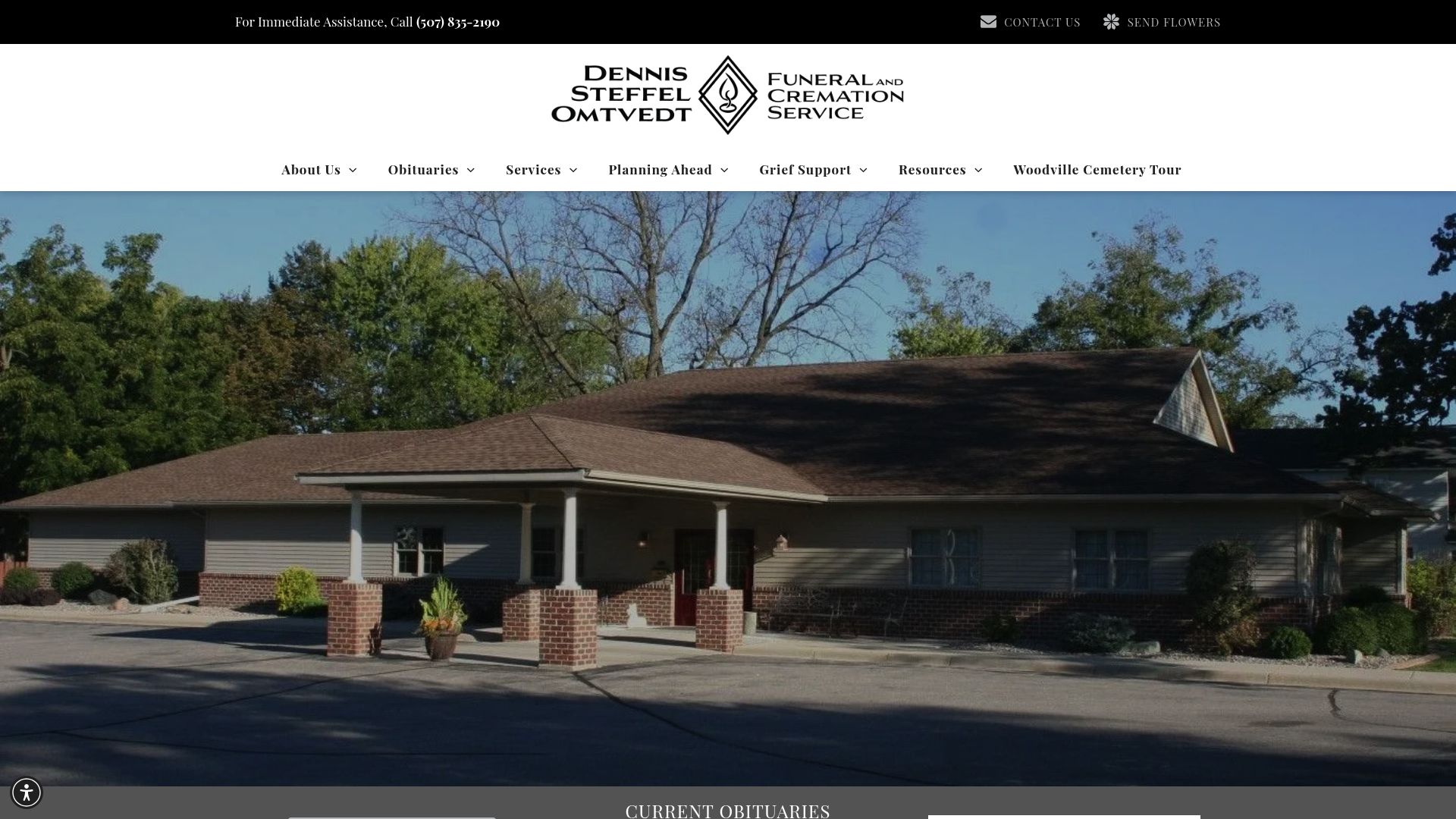 DSO Funeral Services website screenshot