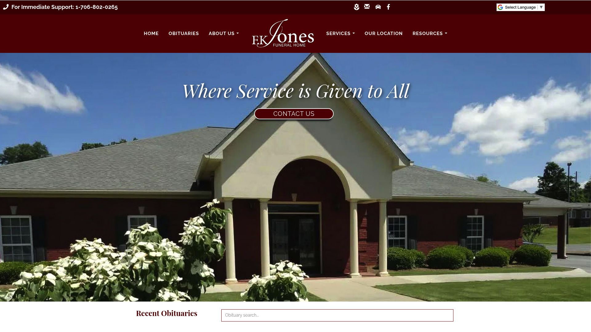 Screenshot of fkjonesfh.com