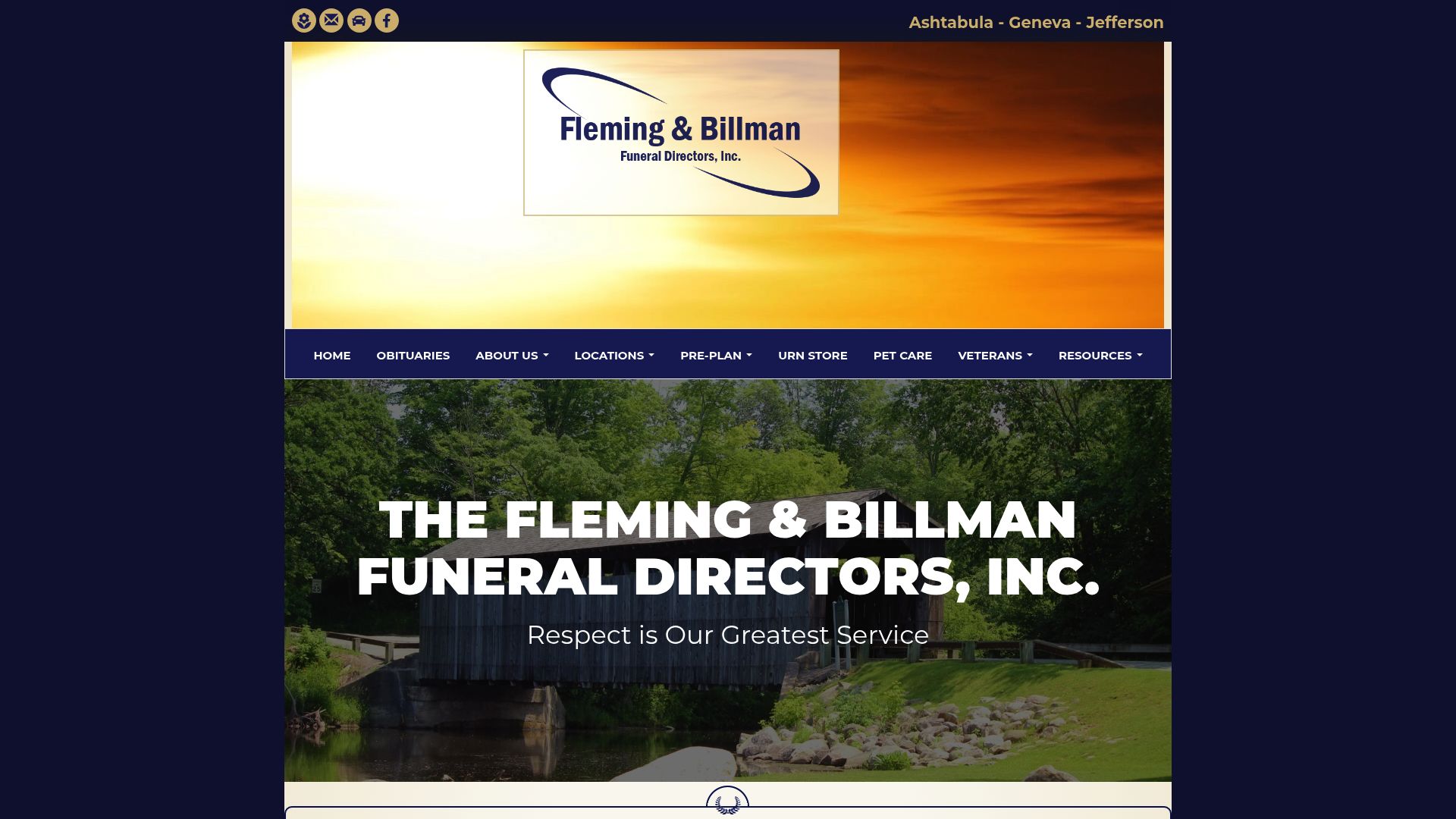 Fleming & Billman Funeral Directors website