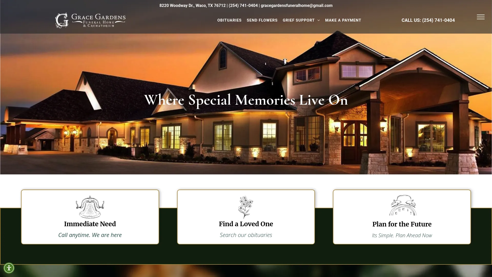 Grace Gardens Funeral Home website