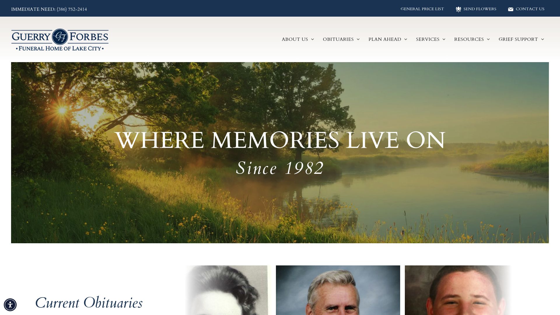 Guerry Forbes Funeral Home Lake City website