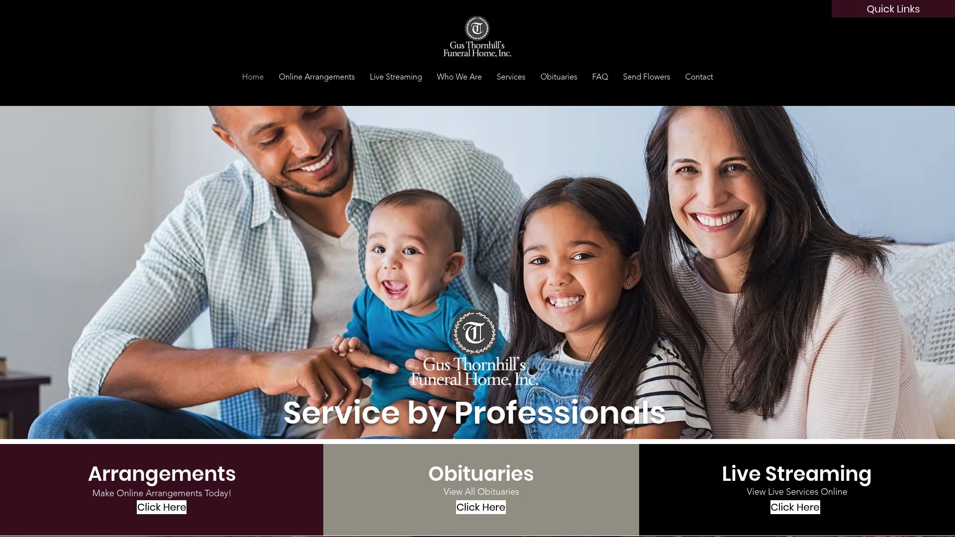 Gus Thornhill's Funeral Home website