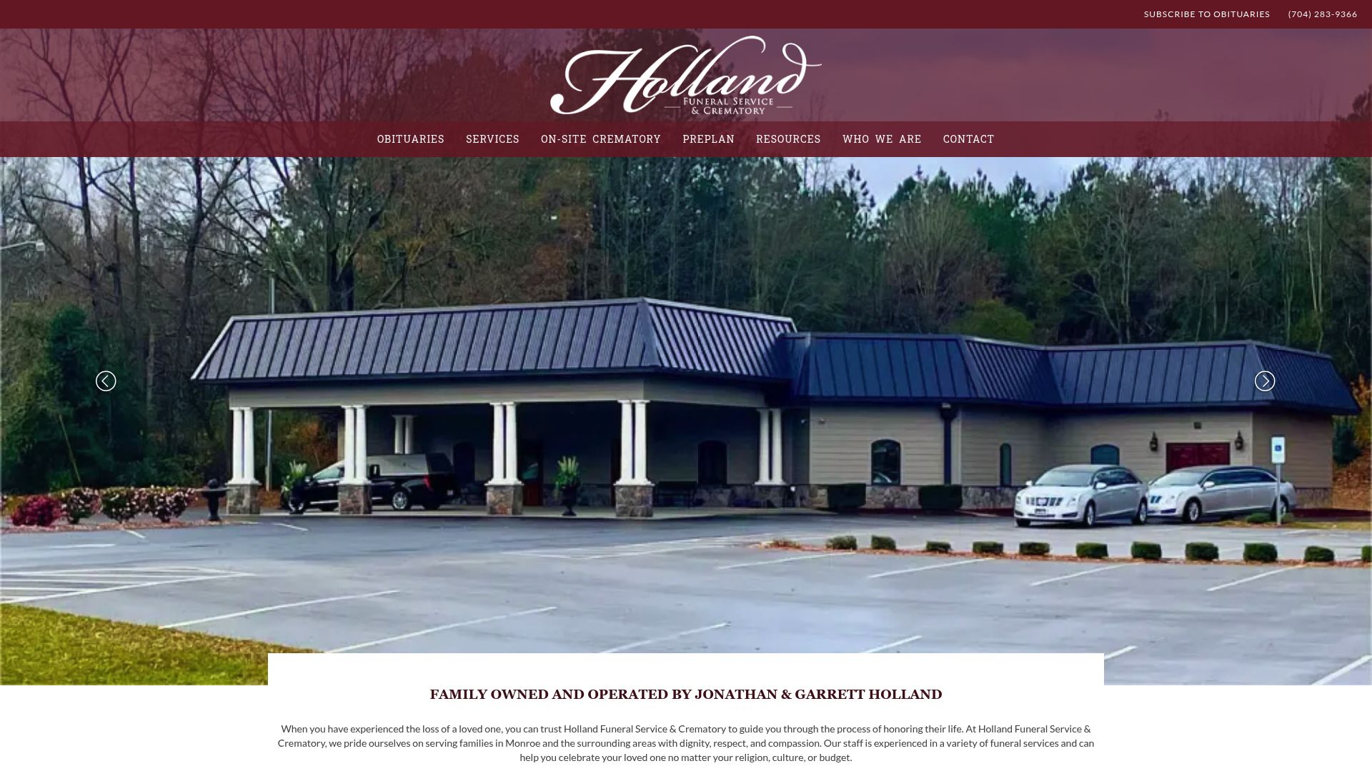 Holland Funeral Service building