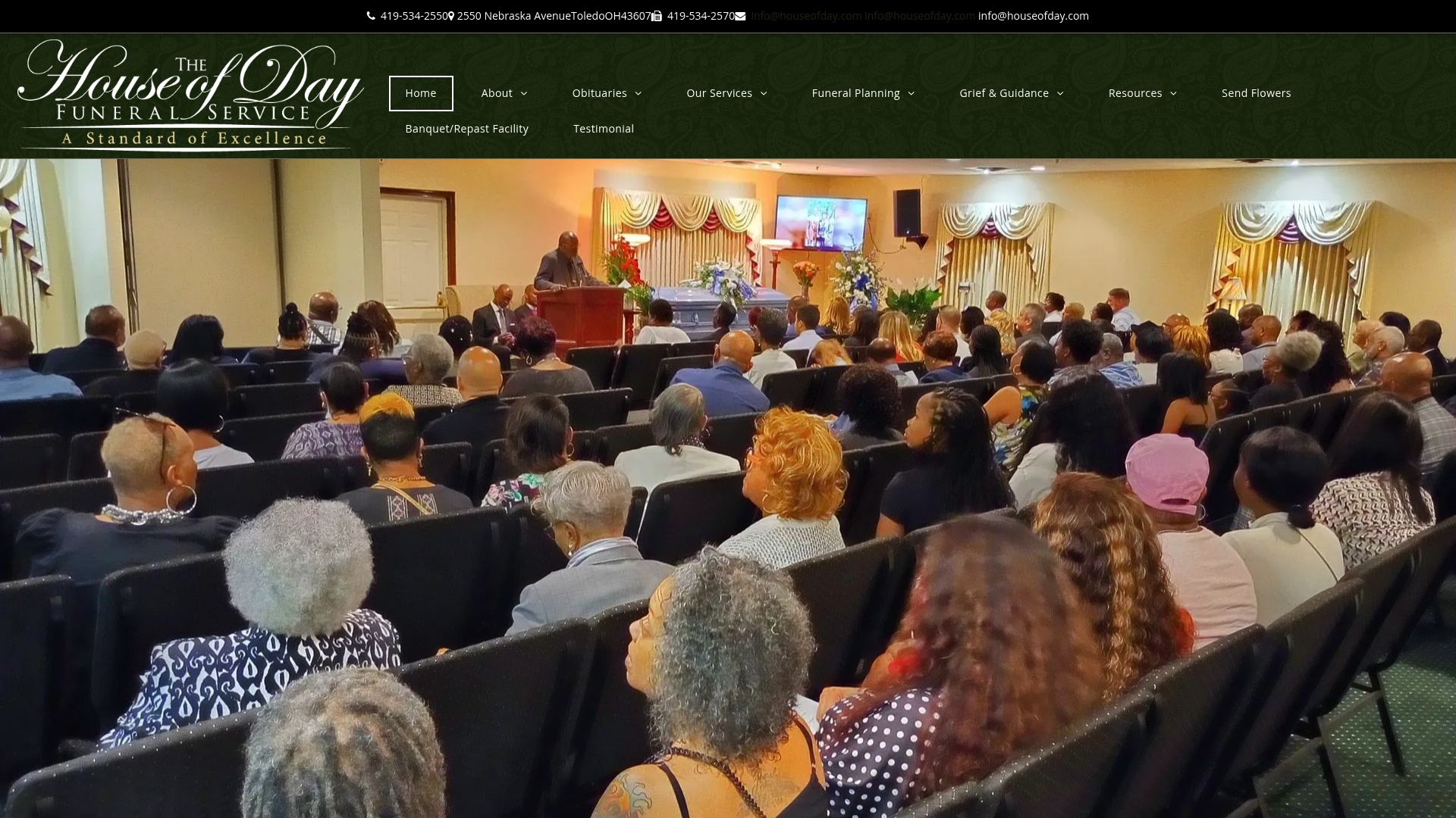House of Day Funeral Home website