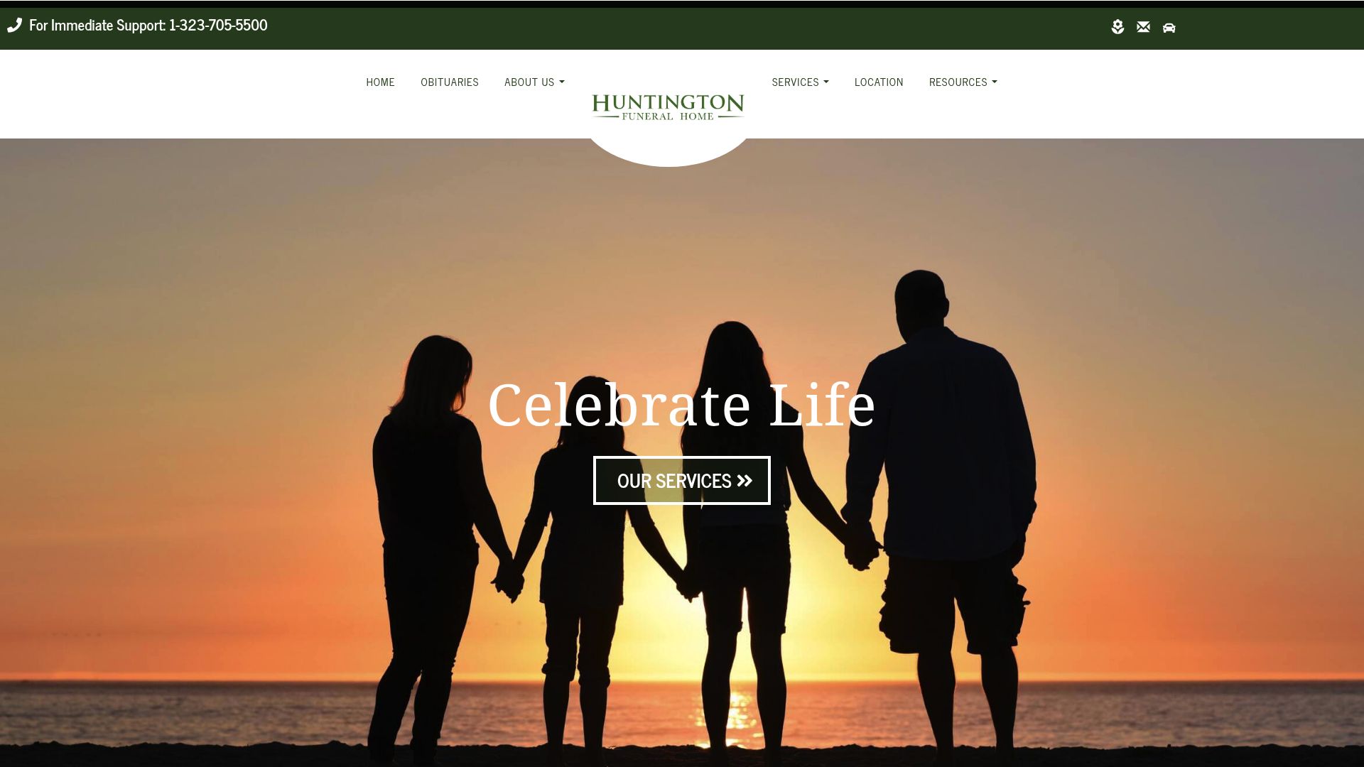 Huntington Funeral Home website