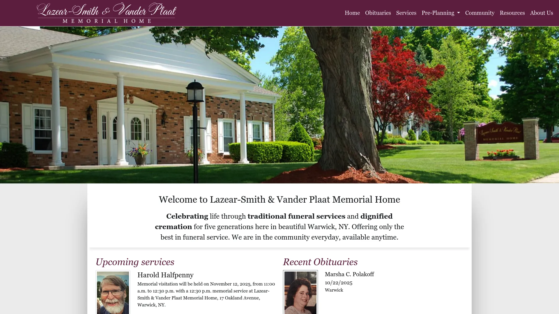 Lazear-Smith & Vander Plaat Memorial Home