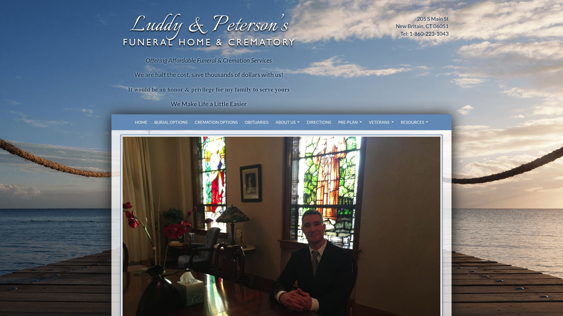 Luddy & Peterson's Funeral Home website