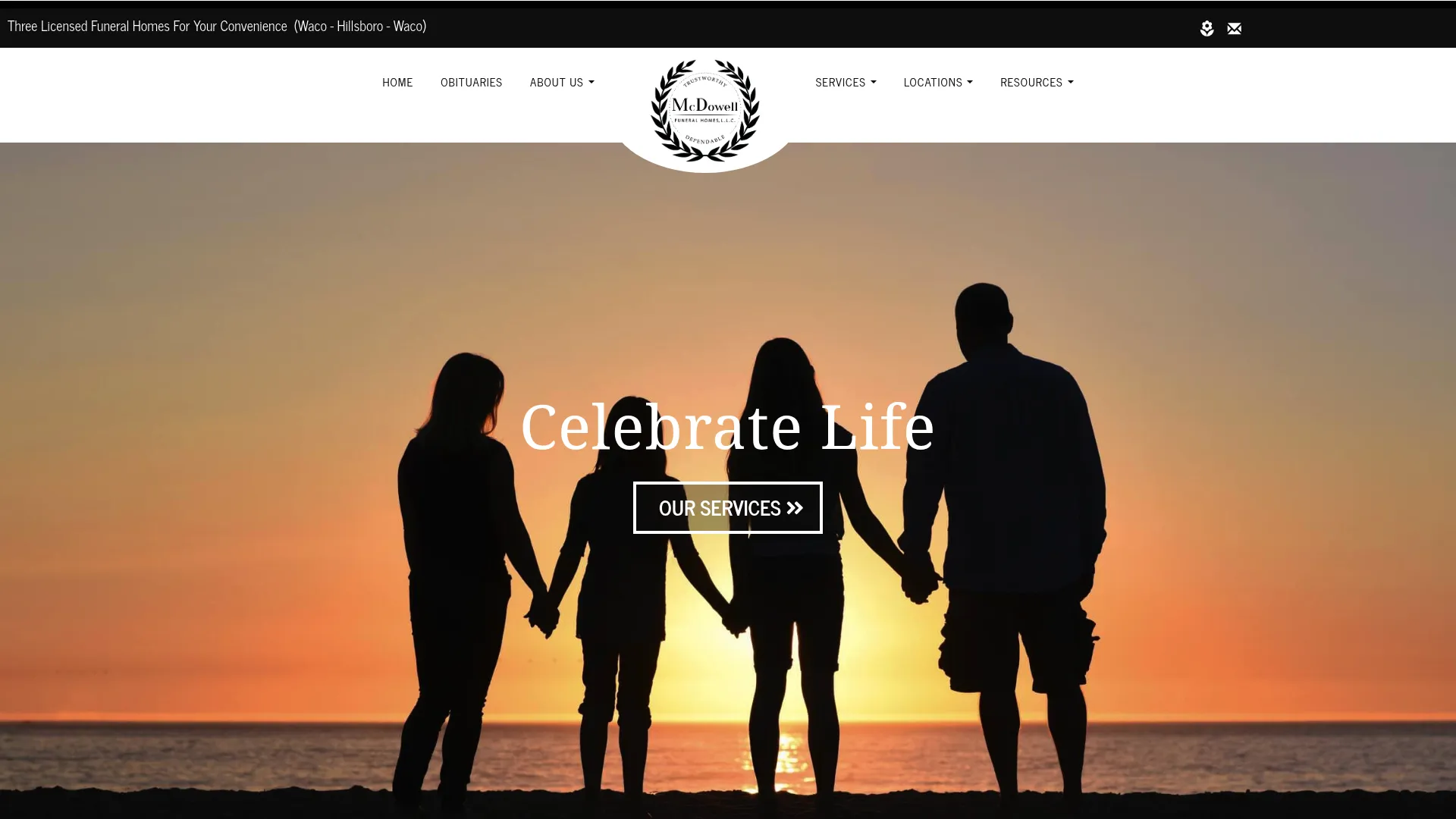 McDowell Funeral Homes website