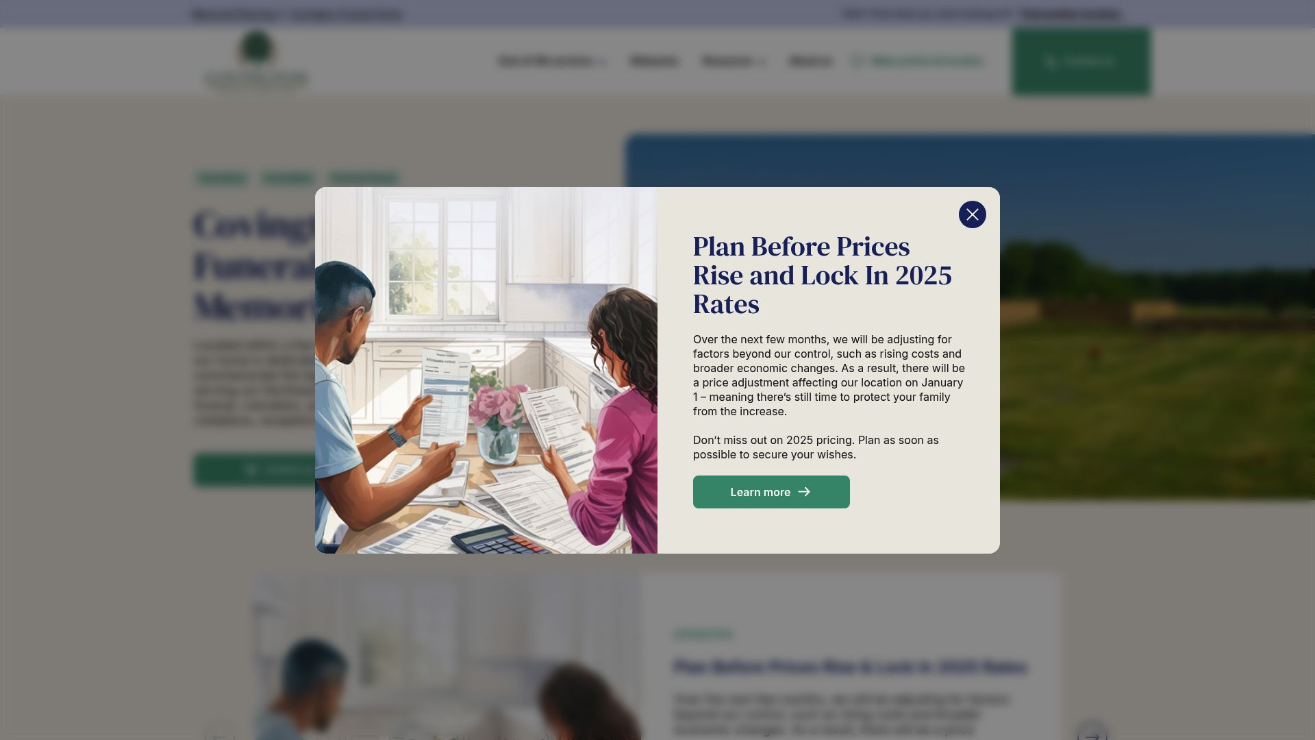 Covington Funeral Home website