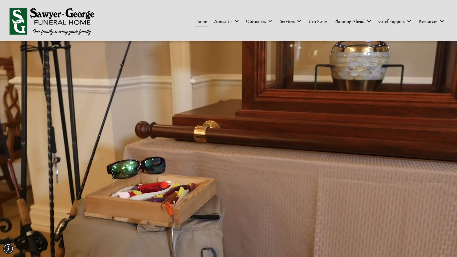 Sawyer-George Funeral Home website homepage