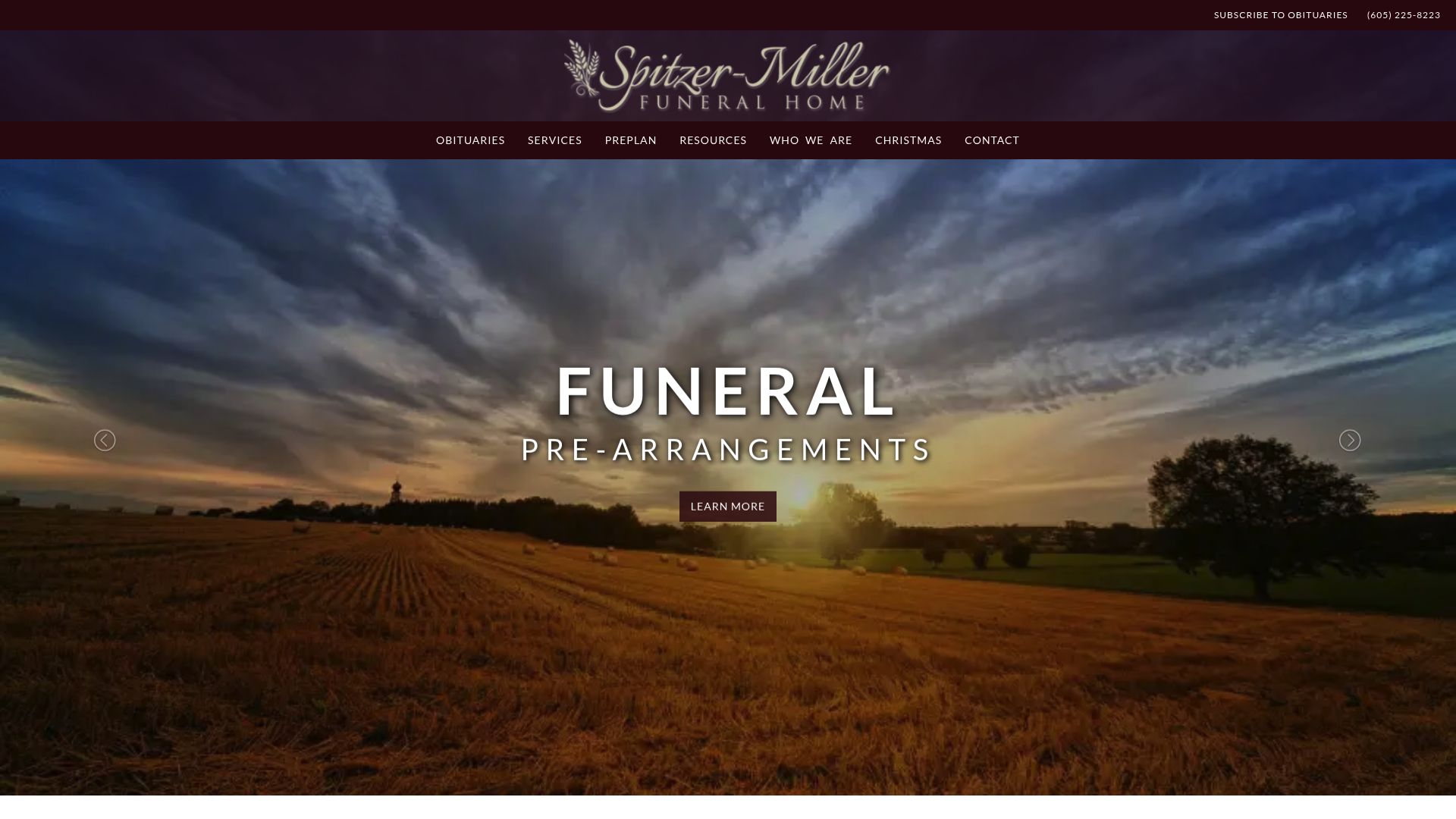 Spitzer-Miller Funeral Home website
