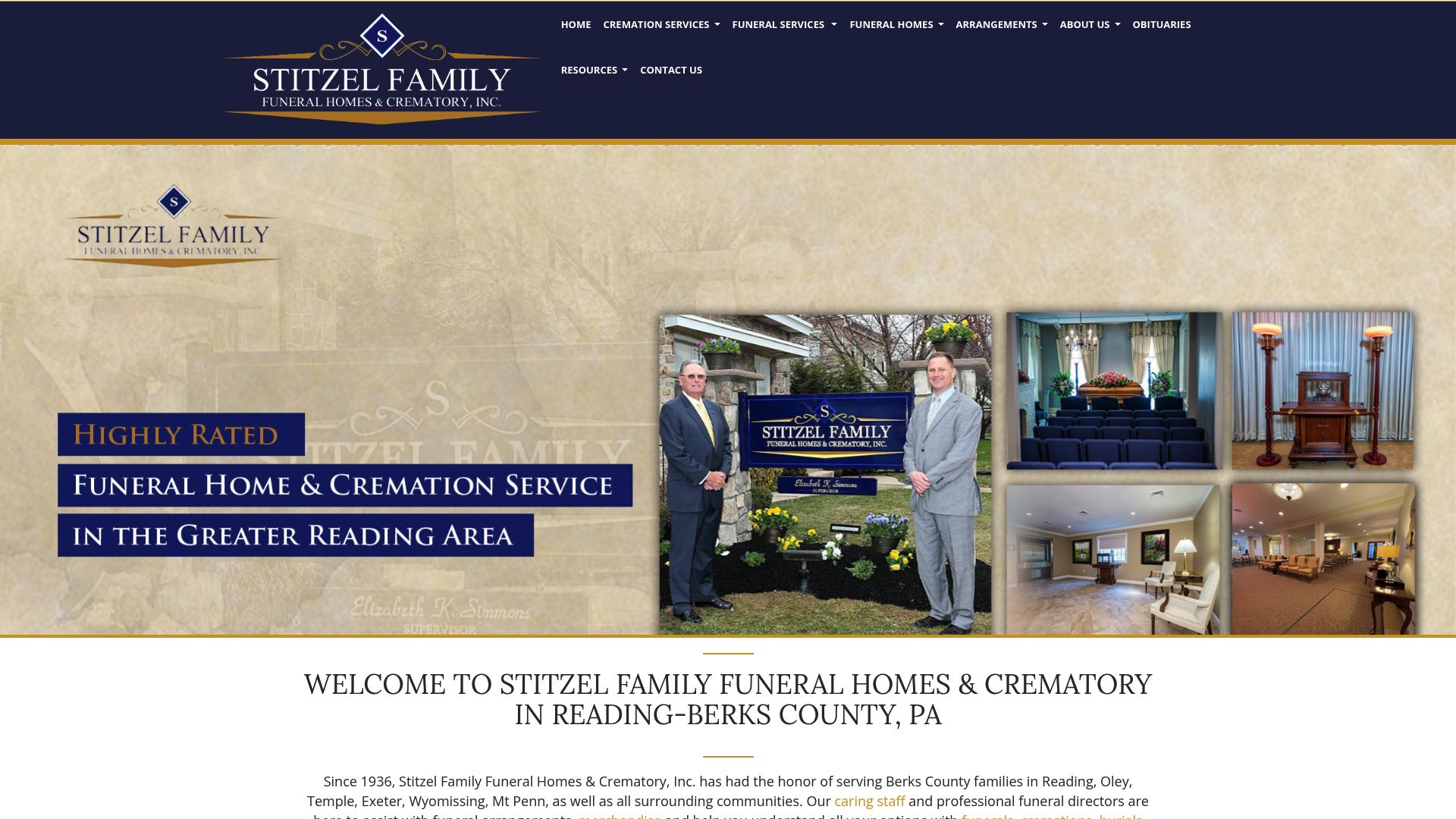 Stitzel Family Funeral Homes traditional building