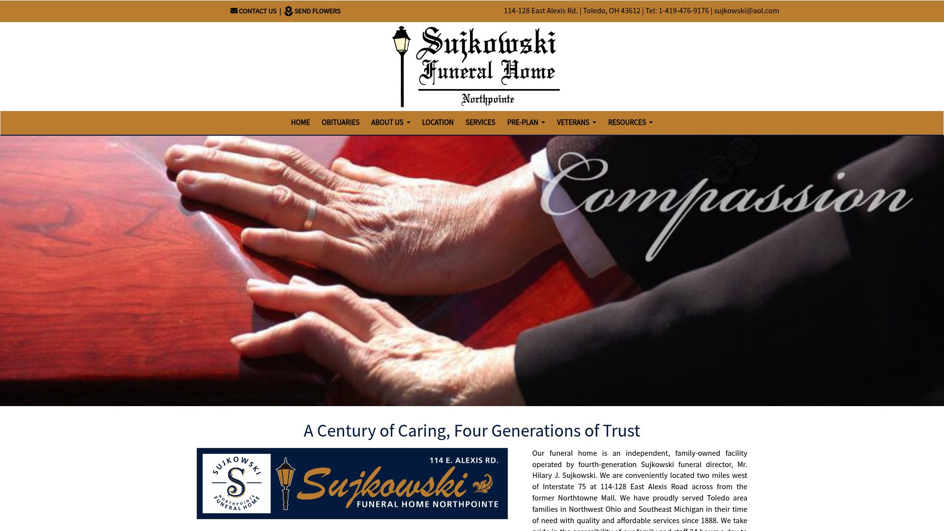 Sujkowski Funeral Home website
