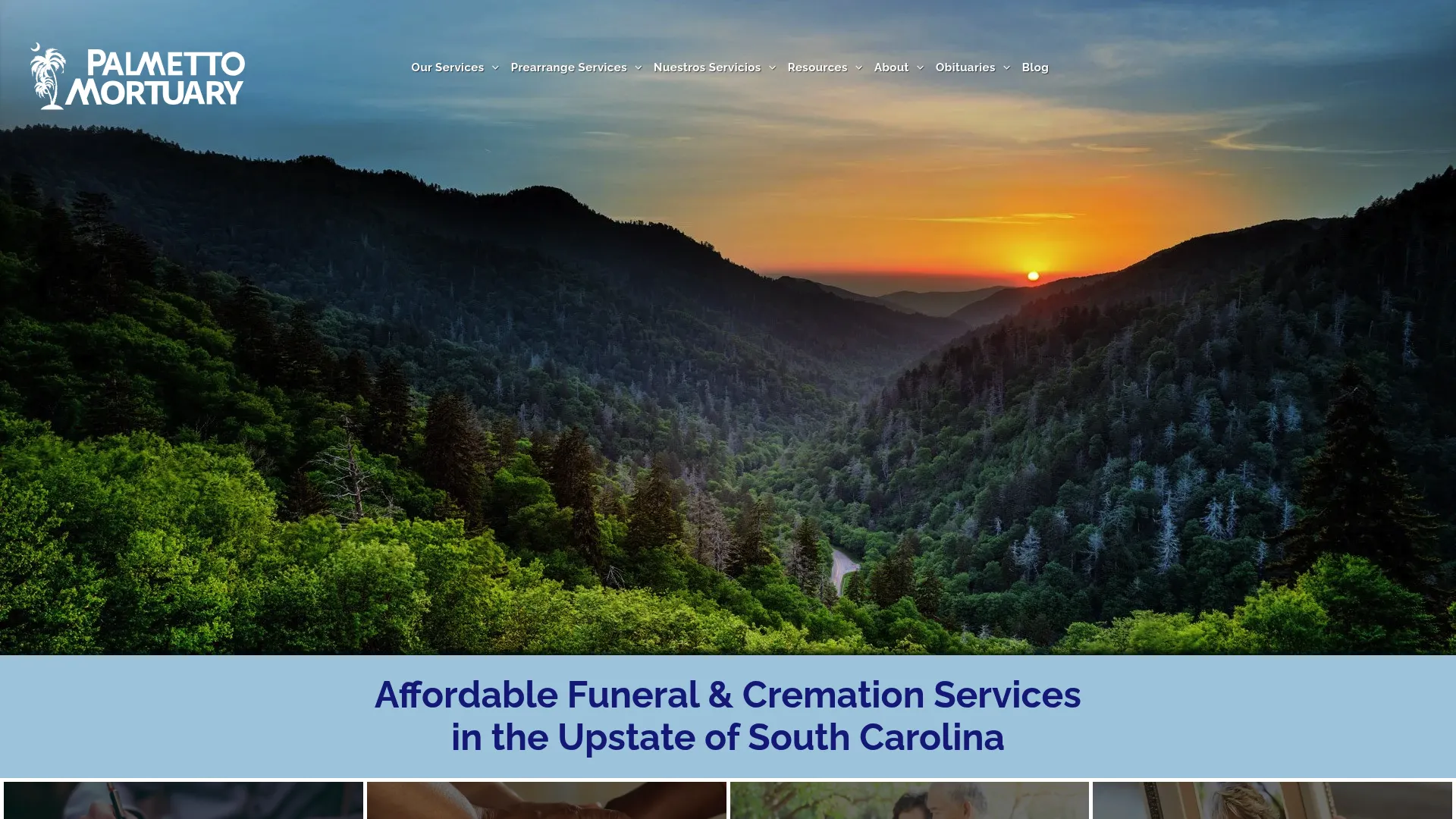 The Palmetto Mortuary website