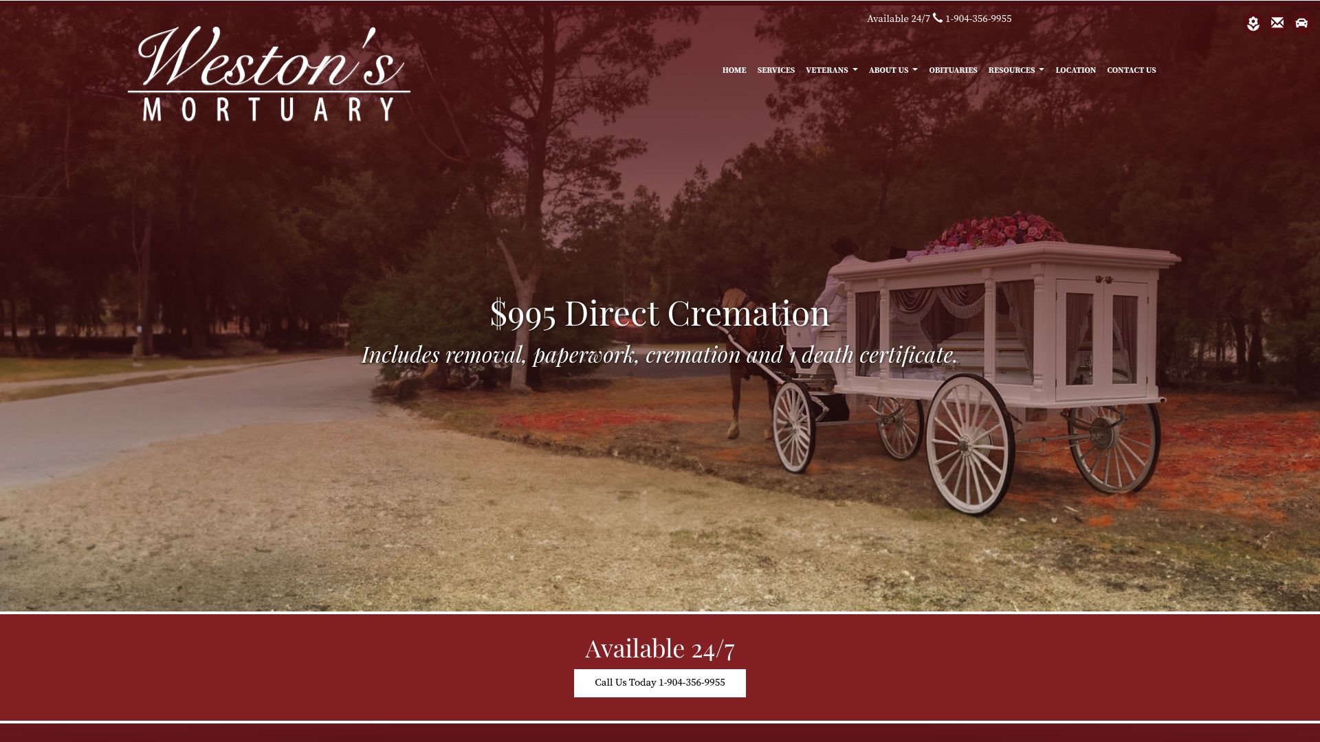 Weston's Mortuary website