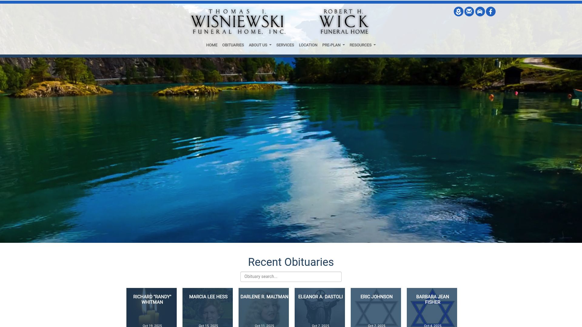 Thomas I. Wisniewski Funeral Home website