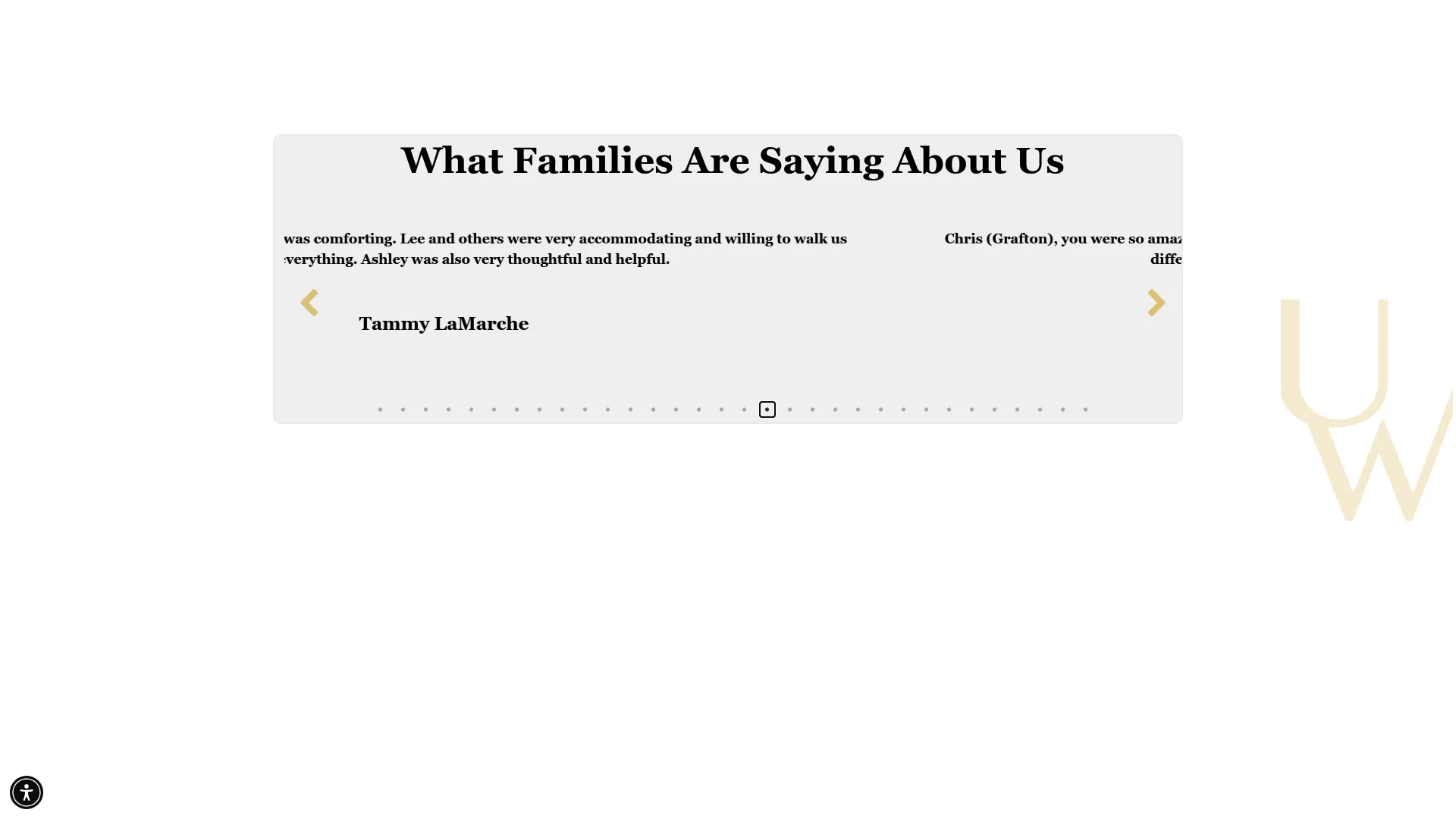 Uecker-Witt Funeral Home website homepage